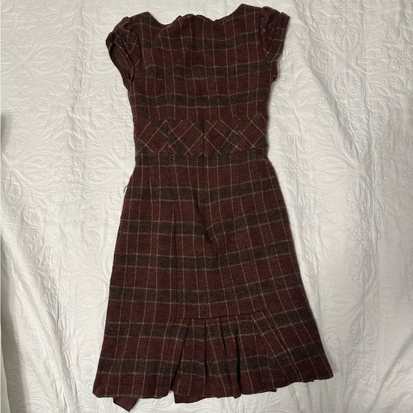 Gorgeous Burgundy Plaid Nanette Lepore Dress Size 4 - Picture 6 of 6